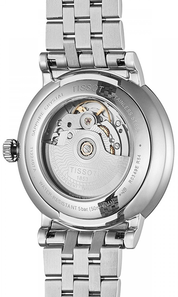 Tissot T Classic Carson Premium Powermatic 80 Silver Dial Silver Steel Strap Watch For Men - T122.407.11.033.00 Buy Now By Tissot