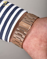Shop Guess Delancy Black Dial Rose Gold Mesh Bracelet Watch for Men - W0871G5 in USA