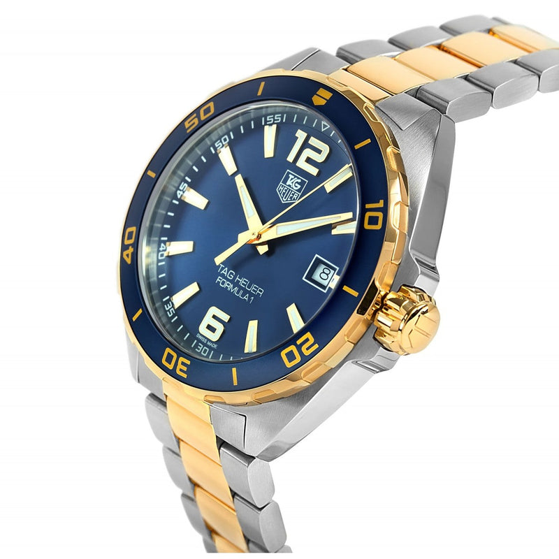 Shop Tag Heuer Formula 1 Analog Blue Dial Two Tone Steel Strap Watch for Men - WAZ1120.BB0879 in USA
