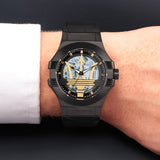 Maserati Potenza Automatic Black Dial Black Leather Strap Watch For Men - R8821108036 Buy Now By Maserati