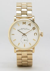 Marc Jacobs Baker White Dial Gold Steel Strap Watch for Women - MBM3243 Buy Now By Marc Jacobs
