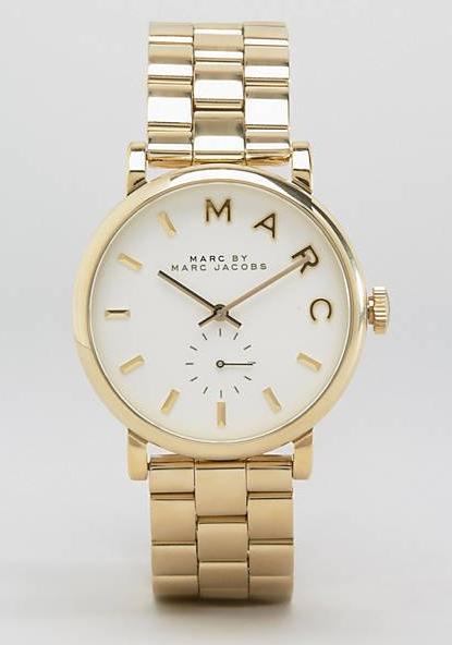 Marc Jacobs Baker White Dial Gold Steel Strap Watch for Women - MBM3243 Buy Now By Marc Jacobs