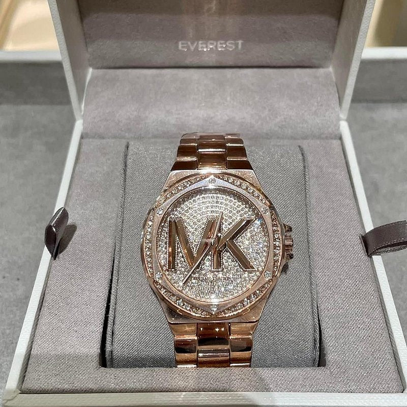 Michael Kors Lennox Three Hand Rose Gold Dial Rose Gold Steel Strap Watch For Women - MK7230 Buy Now By Michael Kors