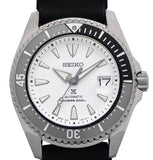 Seiko Shogun Prospex Titanium Divers Automatic White Dial Black Rubber Strap Watch For Men - SPB191J1