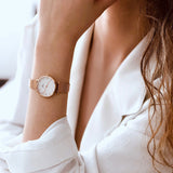 Daniel Wellington Classic Petite White Dial Rose Gold Mesh Bracelet Watch For Women - DW00100219 Buy Now By Daniel Wellington