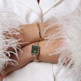 Daniel Wellington Pressed Melrose Emerald Green Rose Gold Mesh Strap Watch For Women - DW00100445