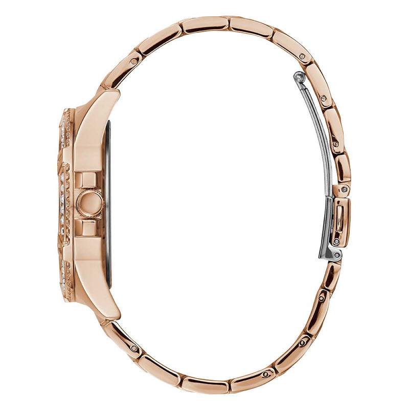 Guess Frontier Diamonds Rose Gold Dial Rose Gold Steel Strap Watch For Women - W1156L3 Buy Now By Guess