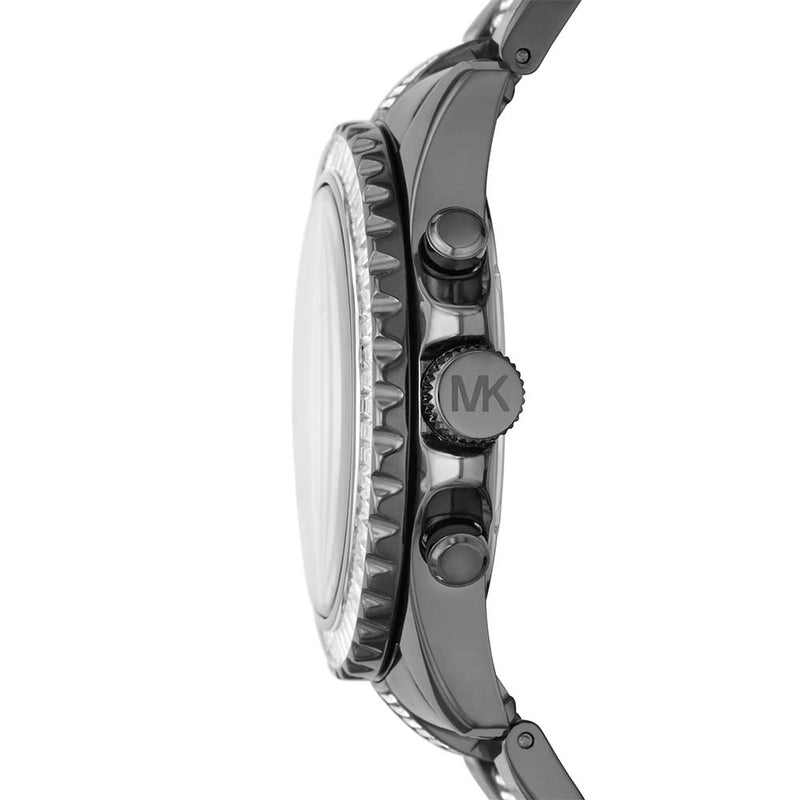 Michael Kors Everest Chronograph Black Dial Grey Steel Strap Watch For Women - MK6974 Buy Now By Michael Kors