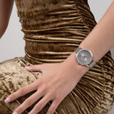 Shop Guess Soiree Diamonds Silver Dial Silver Mesh Bracelet Watch for Women - GW0402L1 in USA