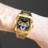 Guess Phoenix Multi Function Green Dial Gold Steel Strap Watch for Men - GW0456G3 Buy Now By Guess