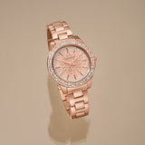 Michael Kors Liliane Three Hand Rose Gold Dial Rose Gold Steel Strap Watch For Women - MK4651 Buy Now By Michael Kors