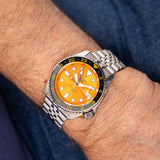 Seiko 5 Sports Automatic Orange Dial Silver Steel Strap Watch For Men - SRPD59K1 Buy Now By Seiko