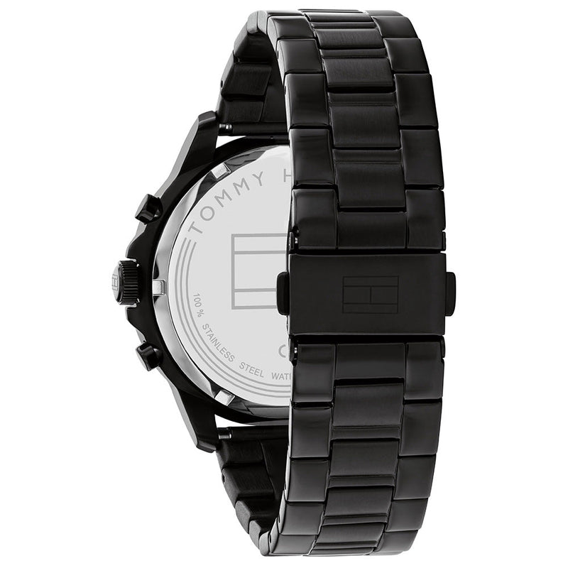 Tommy Hilfiger Henry Chronograph Black Dial Black Steel Strap Watch For Men - 1710478 Buy Now By Tommy Hilfiger