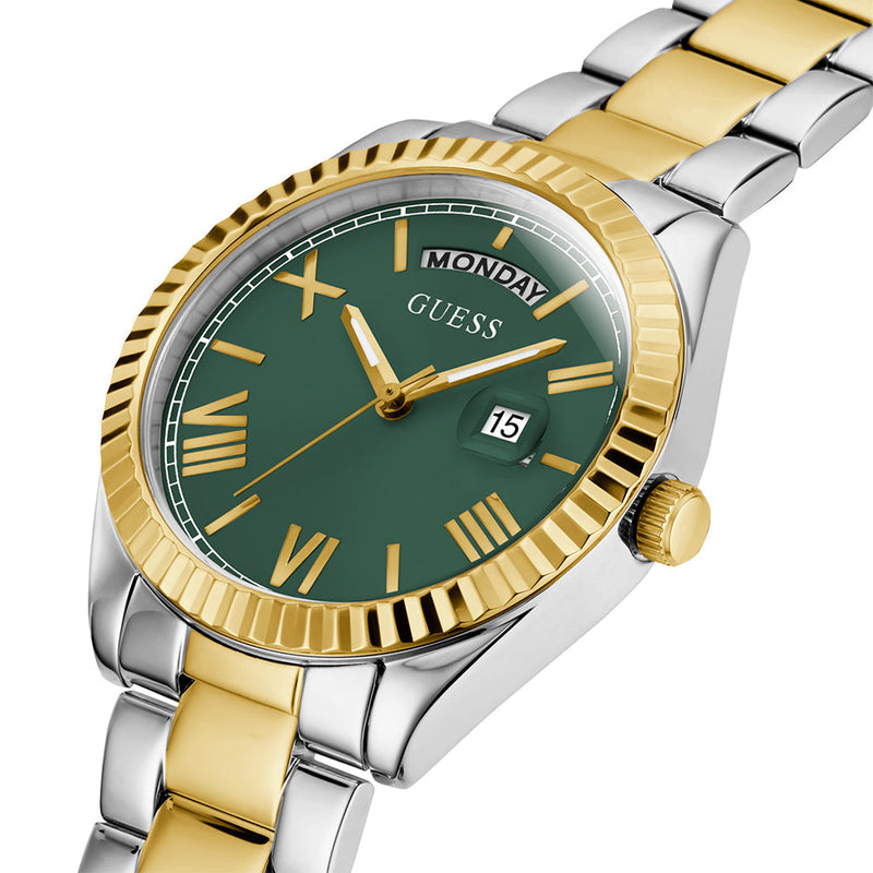 Guess Luna Quartz Green Dial Two Tone Steel Strap Watch For Women - GW0308L5 Buy Now By Guess