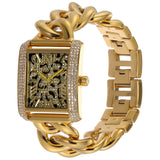 Michael Kors Emery Three Hand Leopard Print Gold Dial Gold Steel Strap Watch For Women - MK7437 Buy Now By Michael Kors