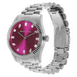Michael Kors Lexington Three-Hand Pink Dial Silver Steel Strap Watch For Women - MK7443 Buy Now By Michael Kors