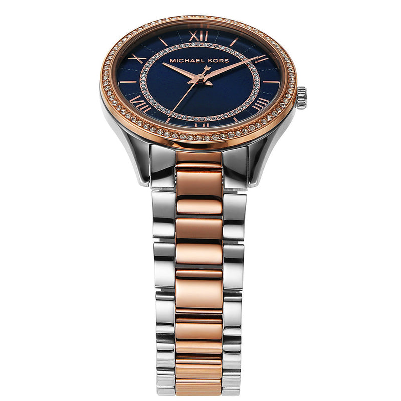 Michael Kors Lauryn Three-Hand Blue Dial Two Tone Steel Strap Watch for Women - MK4738 Buy Now By Michael Kors