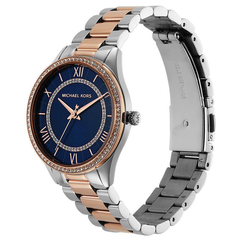 Michael Kors Lauryn Three-Hand Blue Dial Two Tone Steel Strap Watch for Women - MK4738 Buy Now By Michael Kors