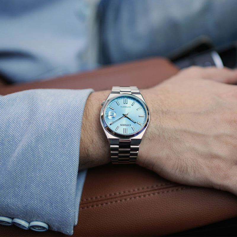 Citizen Tsuyosa Automatic Turquoise Dial Silver Steel Strap Watch For Men - NJ0151-88M Buy Now By Citizen