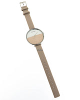 Calvin Klein Rise White Beige Dial Beige Leather Strap Watch for Women - K7A231XH Buy Now By Calvin Klein