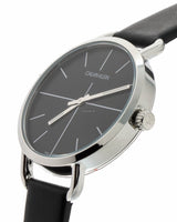 Calvin Klein Even Black Dial Black Leather Strap Watch for Women - K7B231CZ Buy Now By Calvin Klein