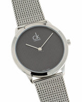 Calvin Klein Minimal Grey Dial Silver Mesh Bracelet Watch for Women - K3M2212X Buy Now By Calvin Klein