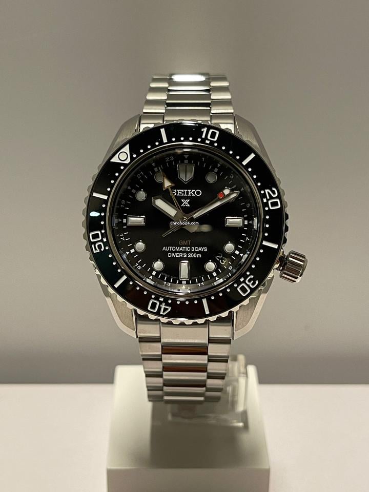 Seiko Prosprex Dark Depths GMT Automatic Black Dial Silver Steel Strap Watch For Men - SPB383J1 Buy Now By Seiko