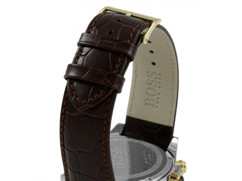 Hugo Boss Ikon White Dial Brown Leather Strap Watch for Men - 1513174 Buy Now By Hugo Boss