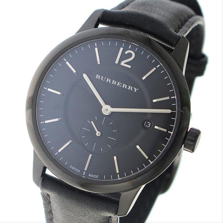 Shop Burberry The Classic Black Dial Black Leather Strap Watch for Men - BU10003 in USA