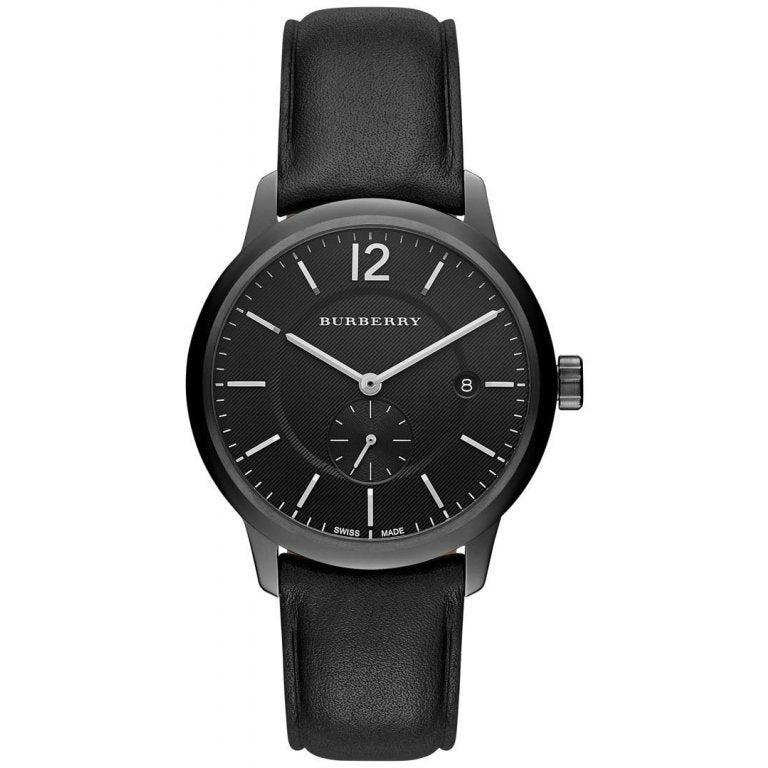 Shop Burberry The Classic Black Dial Black Leather Strap Watch for Men - BU10003 in USA