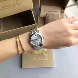 Burberry The City Silver Dial Silver Steel Strap Watch for Women - BU9143 Buy Now By Burberry
