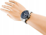 Shop Hugo Boss Rafale Quartz Blue Dial Silver Steel Strap Watch for Men - 1513510 in USA