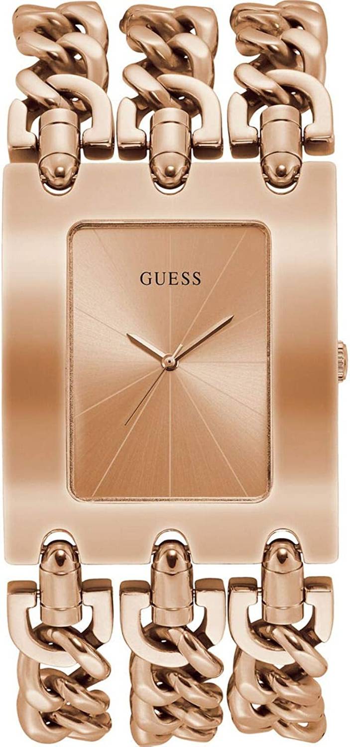 Guess Mod Heavy Metal Rose Gold Dial Rose Gold Steel Strap Watch For Women - W1117L3 Buy Now By Guess