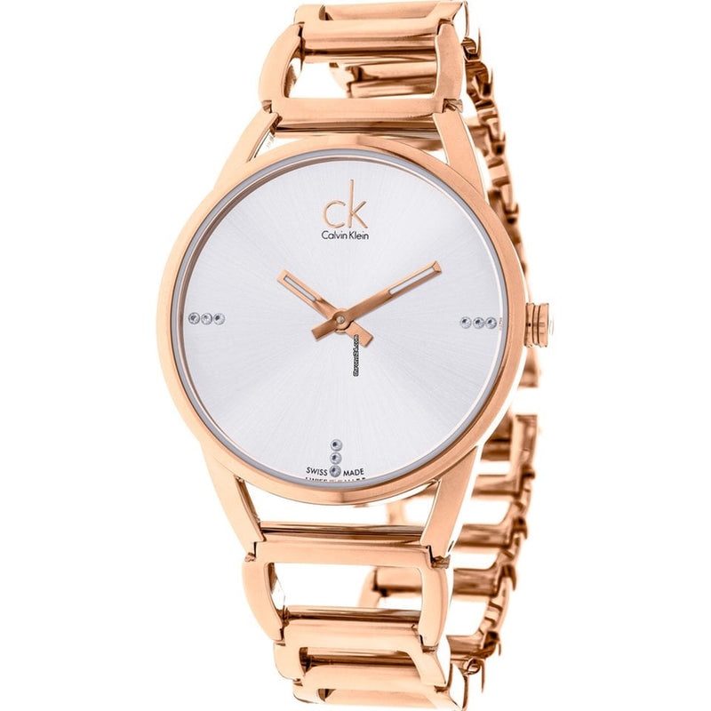 Calvin Klein Stately White Dial Gold Steel Strap Watch for Women - K3G2362W Buy Now By Calvin Klein