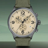 Tissot T Sport Chrono XL Beige Dial Green Nylon Strap Watch for Men - T116.617.37.267.00 Buy Now By Tissot
