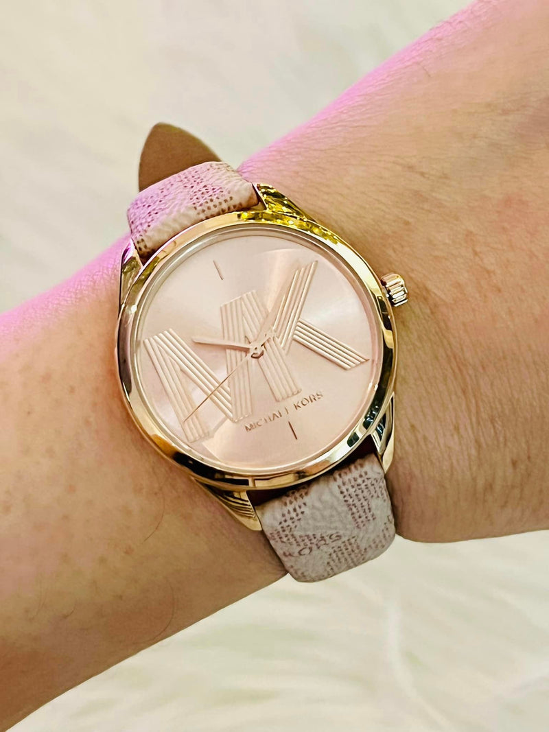 Michael Kors Jaycie Quartz Gold Dial White Leather Strap Watch for Women - MK2861 Buy Now By Michael Kors