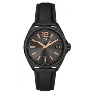 Shop Tag Heuer Formula 1 Quartz Black Dial Black Leather Strap Watch for Women - WBJ1414.FC8234 in USA