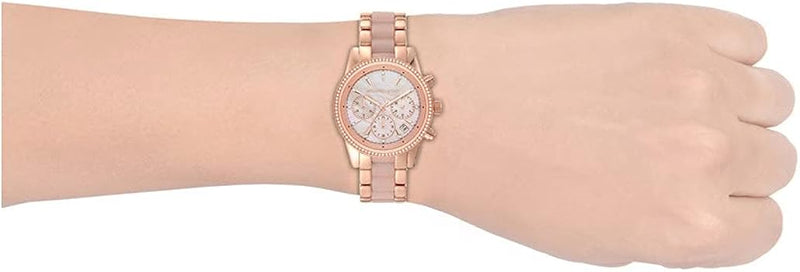 Michael Kors Ritz Chronograph Mother of Pearl White Dial Two Tone Steel Strap Watch For Women - MK6769 Buy Now By Michael Kors