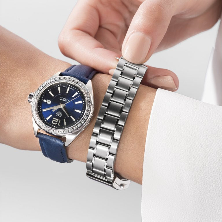 Shop Tag Heuer Formula 1 Quartz Diamonds Blue Dial Silver Steel Strap Watch for Women - WBJ1316.BA0666 in USA