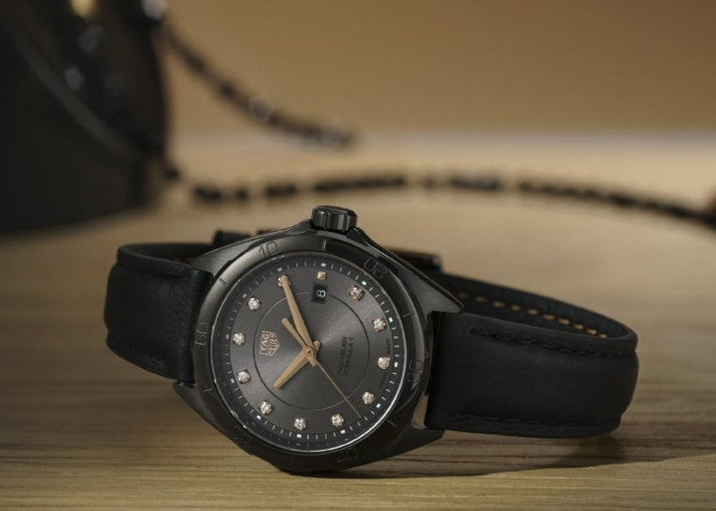Tag Heuer Formula 1 Quartz Black Dial Black Leather Strap Watch for Women - WBJ1314.FC8230 Buy Now By Tag Heuer