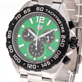 Shop Tag Heuer Formula 1 Chronograph Green Dial Silver Steel Strap Watch for Men - CAZ101AP.BA0842 in USA