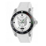 Shop Gucci Dive Tiger White Dial White Rubber Strap Watch For Men - YA136329 in USA