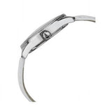 Guess Mini Triangle Quartz Diamonds Silver Dial White Leather Strap Watch For Women - W65006L1 Buy Now By Guess