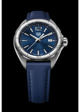 Shop Tag Heuer Formula 1 Quartz Blue Dial Blue Leather Strap Watch for Women - WBJ1412.FC8233 in USA