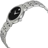 Shop Movado Veturi Quartz Black Dial Silver Steel Strap Watch for Women - 0606338 in USA