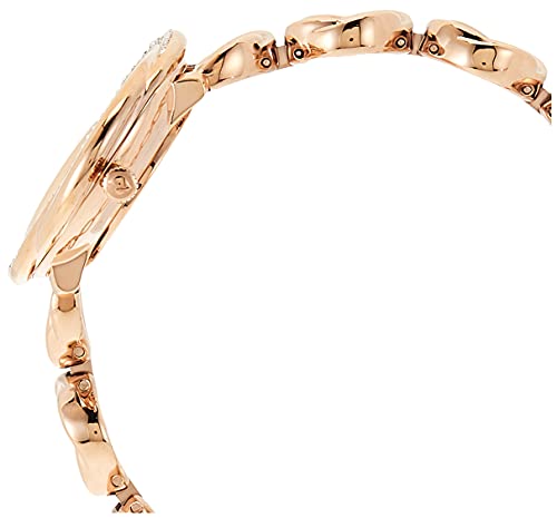 Shop Swarovski Crystal Flower Red Dial Rose Gold Steel Strap Watch for Women - 5552783 in USA