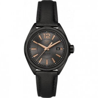 Shop Tag Heuer Formula 1 Quartz Black Dial Black Leather Strap Watch for Women - WBJ1414.FC8234 in USA