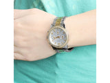 Guess Mini Spectrum Analog Silver Dial Two Tone Steel Strap Watch For Women - W0122L2 Buy Now By Guess