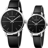 Calvin Klein Even Black Dial Black Leather Strap Watch for Women - K7B231CZ Buy Now By Calvin Klein