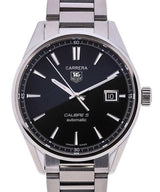 Tag Heuer Carrera Automatic Black Dial Silver Steel Strap Watch for Men - WAR211A.BA0782 Buy Now By Tag Heuer
